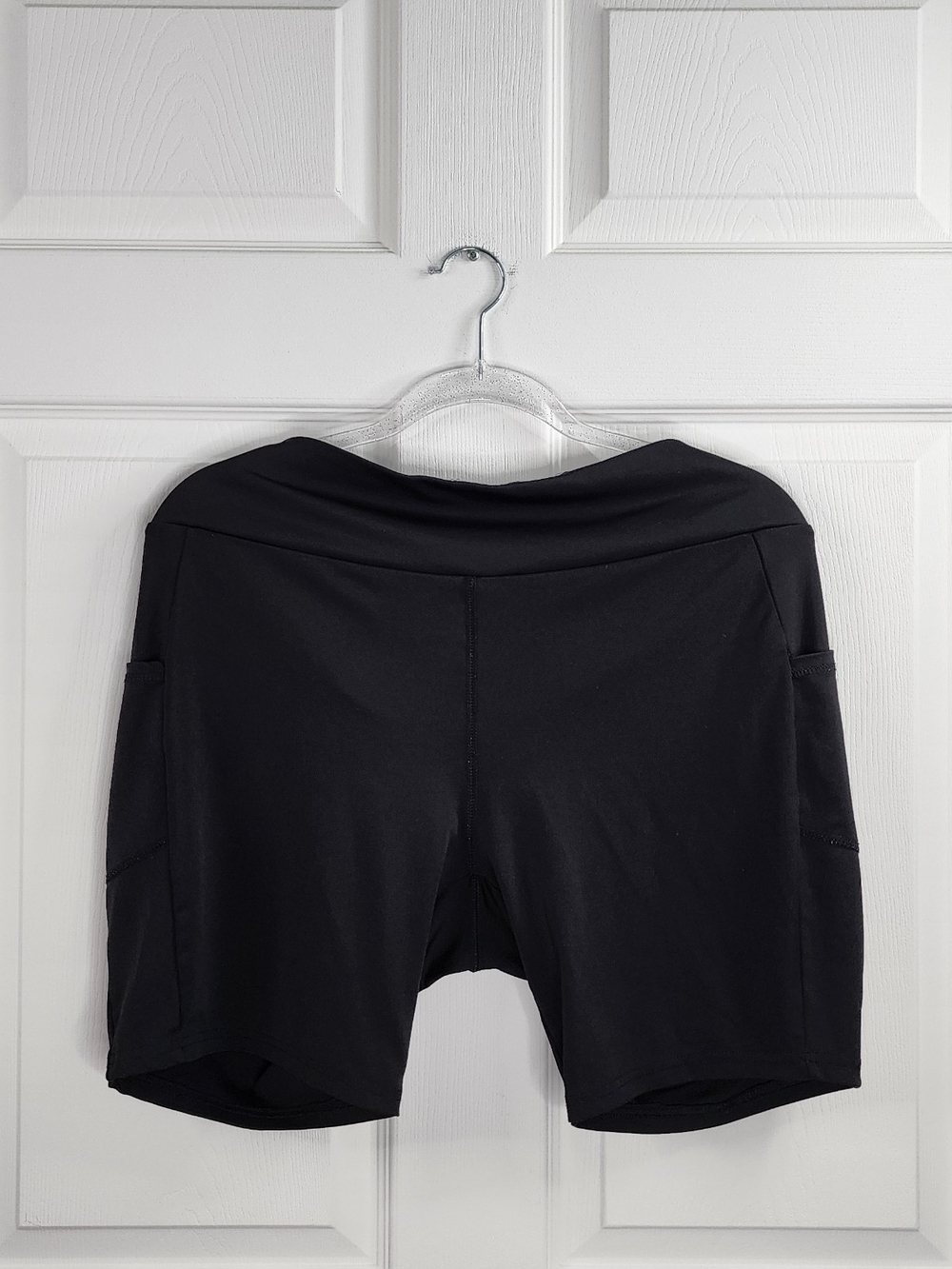 Love Size 3X Black Activewear Biker Shorts with Pockets High Rise Stretch